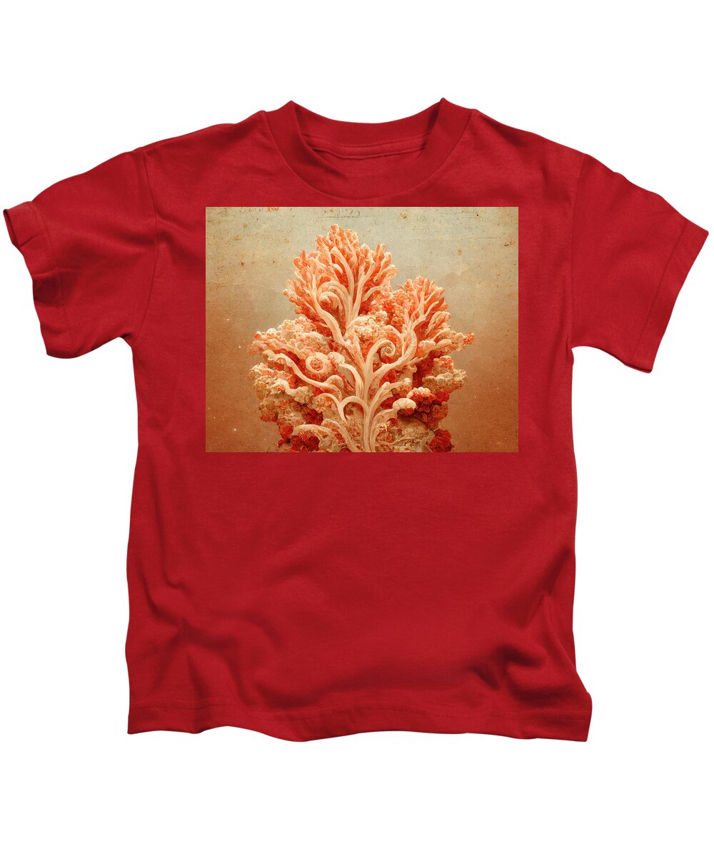 Coral Kids T-Shirt featuring the digital art From the Depths by Nickleen Mosher