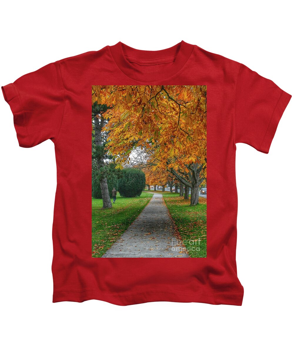 Trees Kids T-Shirt featuring the photograph Golden Canopy by Kimberly Furey