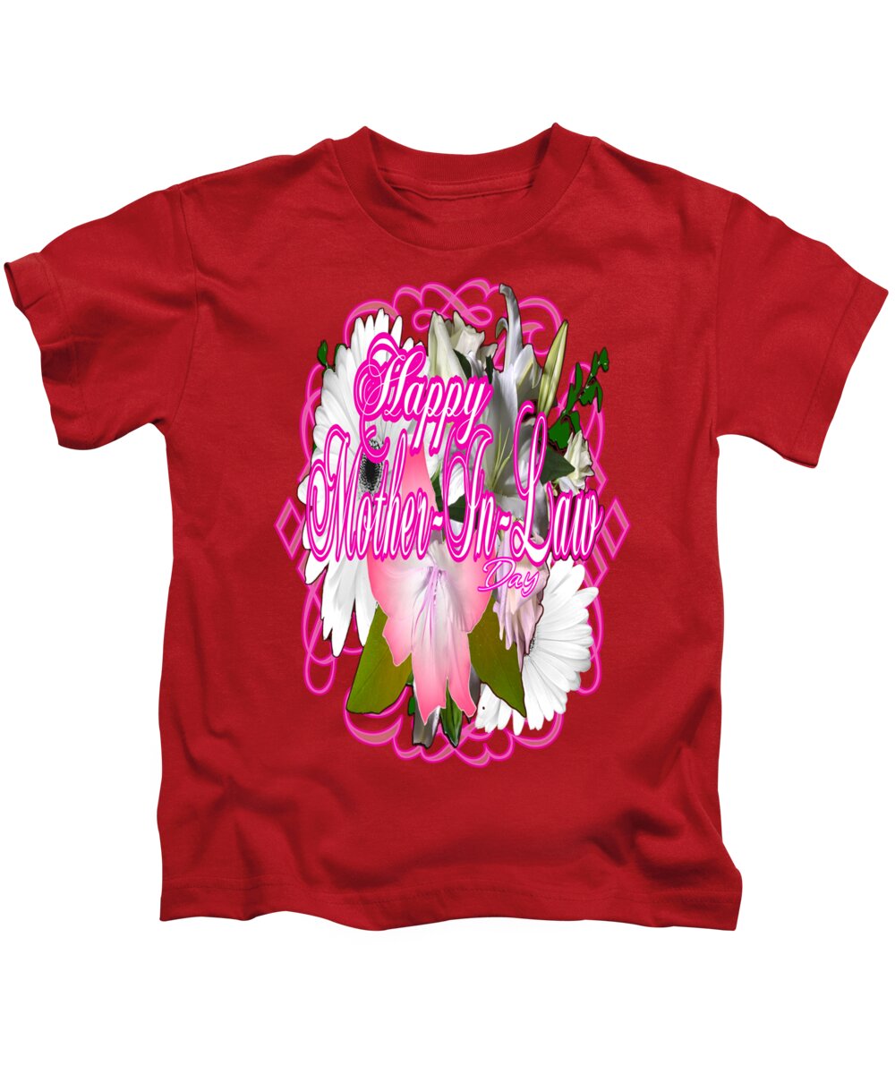 Happy Kids T-Shirt featuring the digital art Happy Mother in law Day October 23 by Delynn Addams
