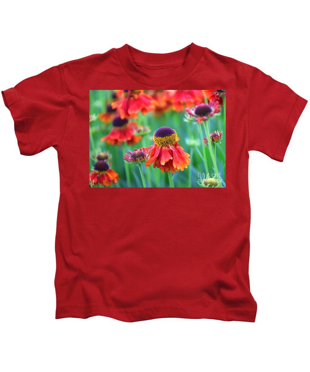 Helenium Kids T-Shirt featuring the photograph Hello Helenium by Sea Change Vibes