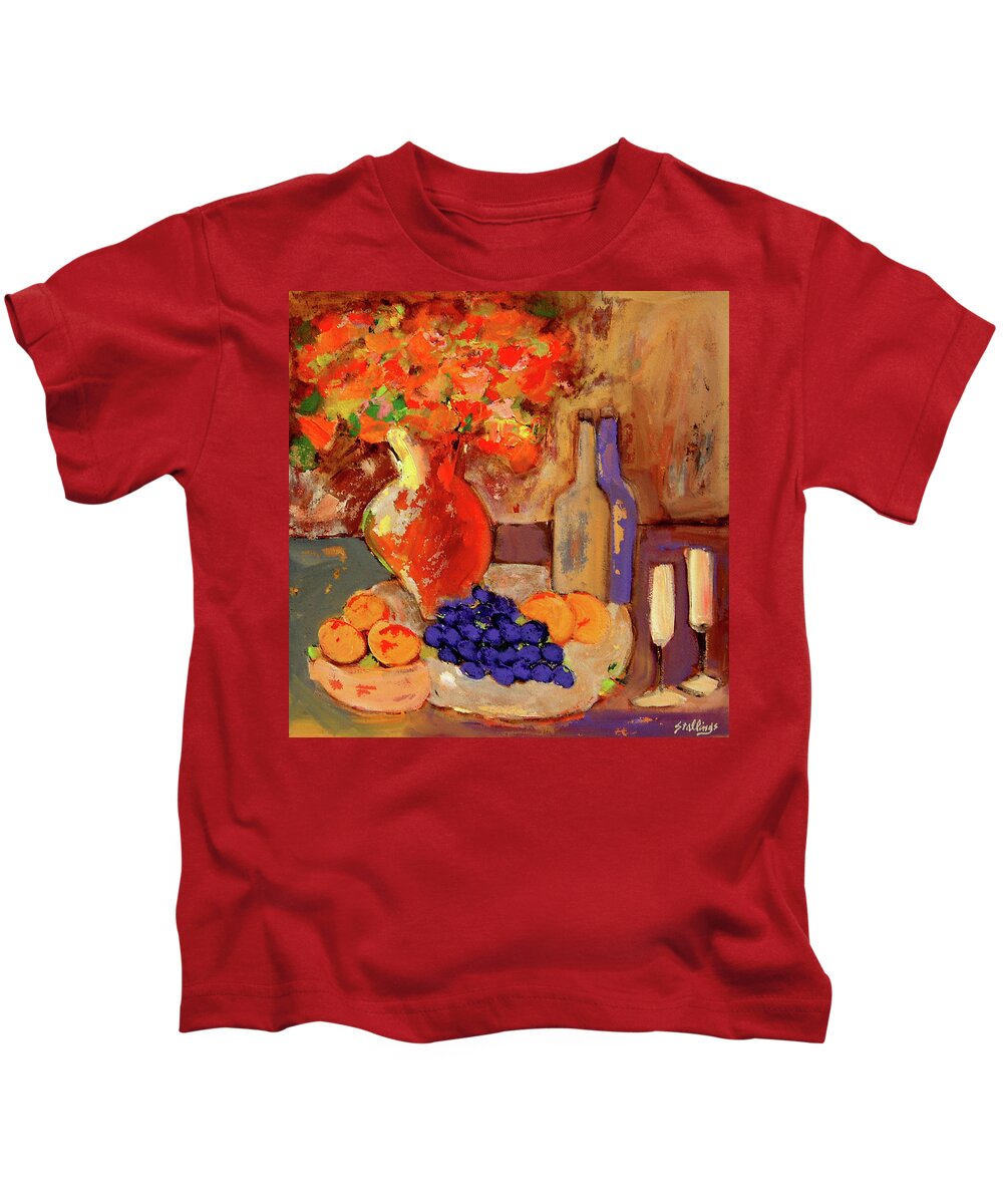 Still Life Kids T-Shirt featuring the painting Homecoming by Jim Stallings