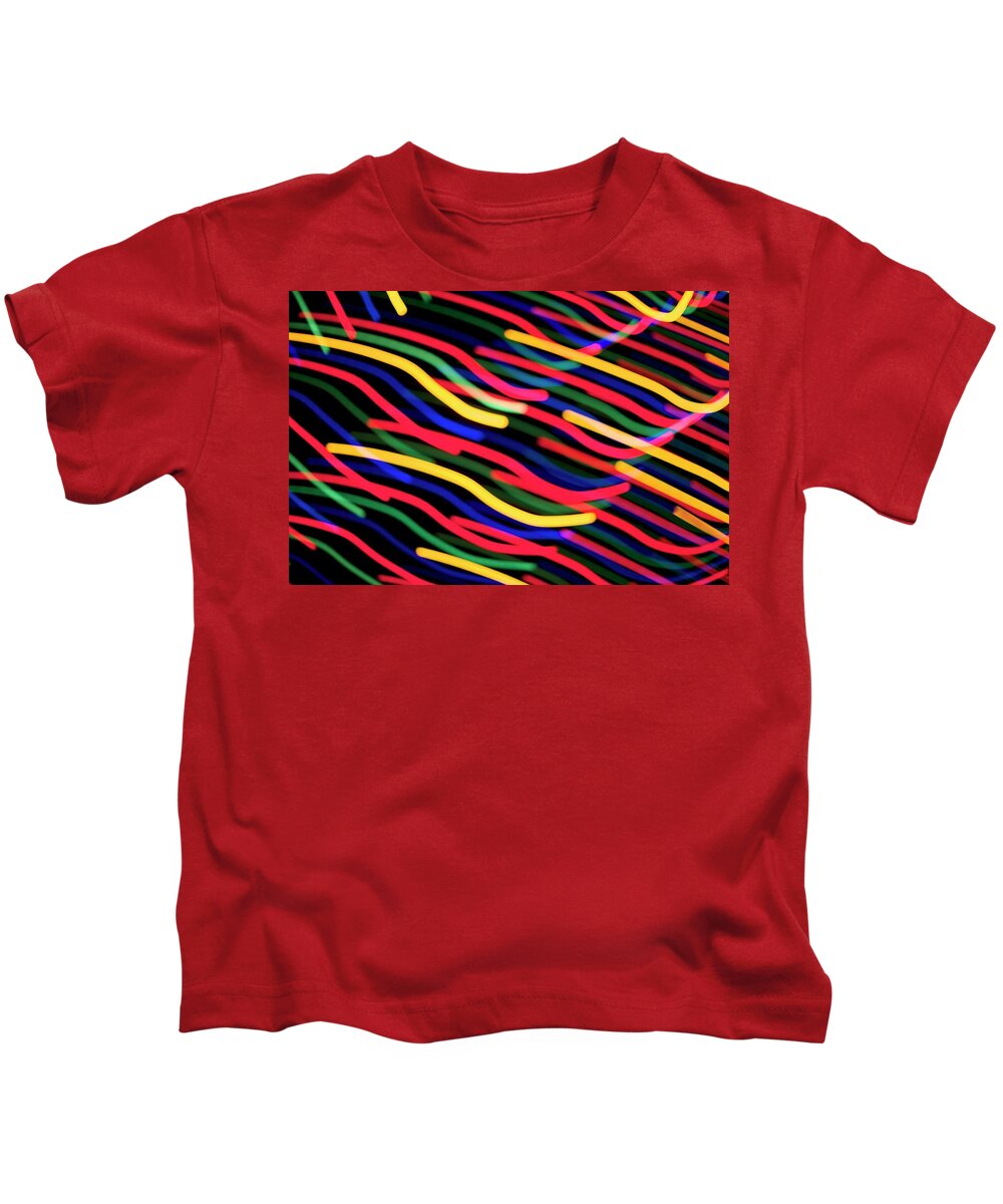 Light Kids T-Shirt featuring the photograph Light Painting - The Swoosh by Sean Hannon