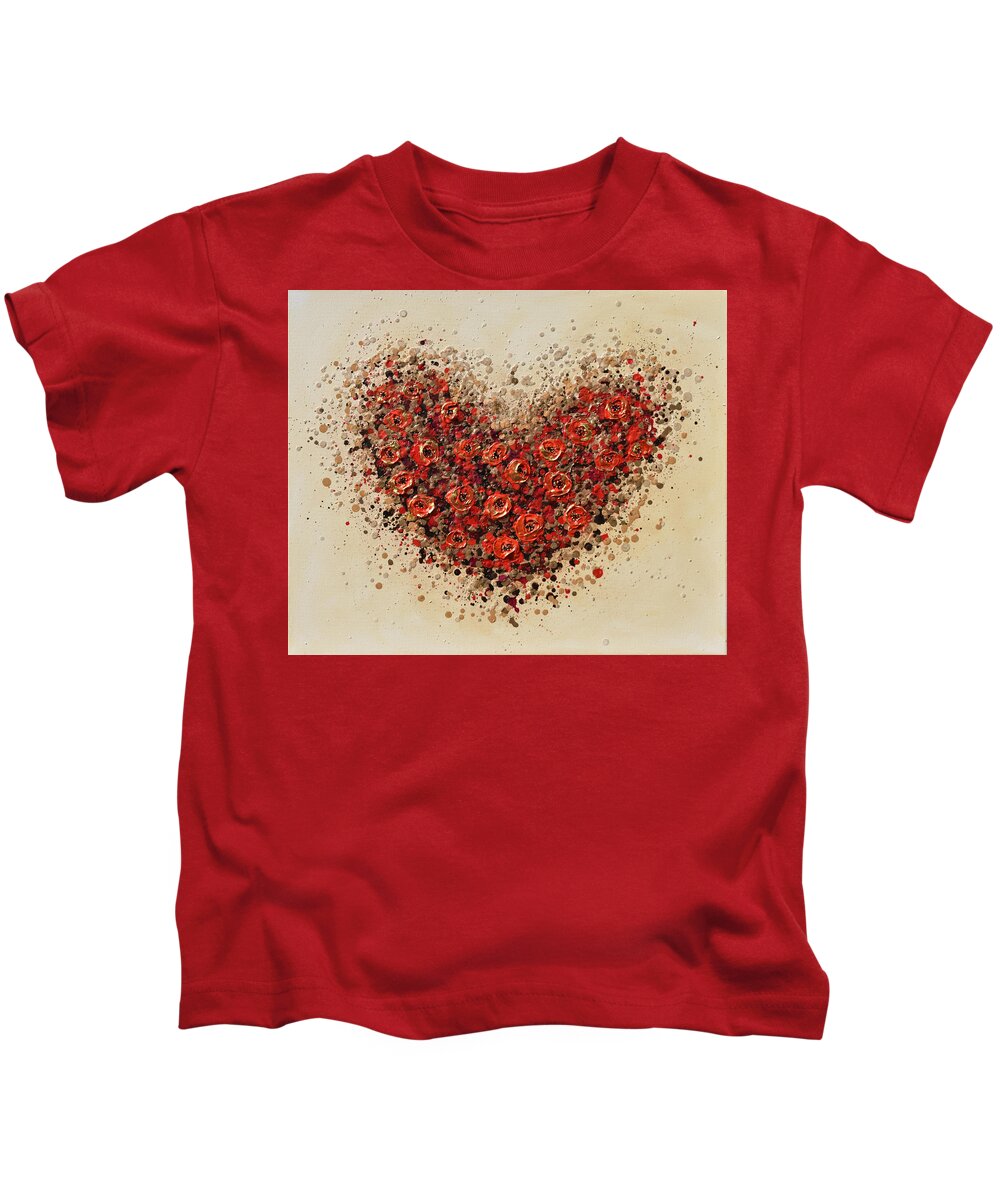 Heart Kids T-Shirt featuring the painting Love Heart by Amanda Dagg