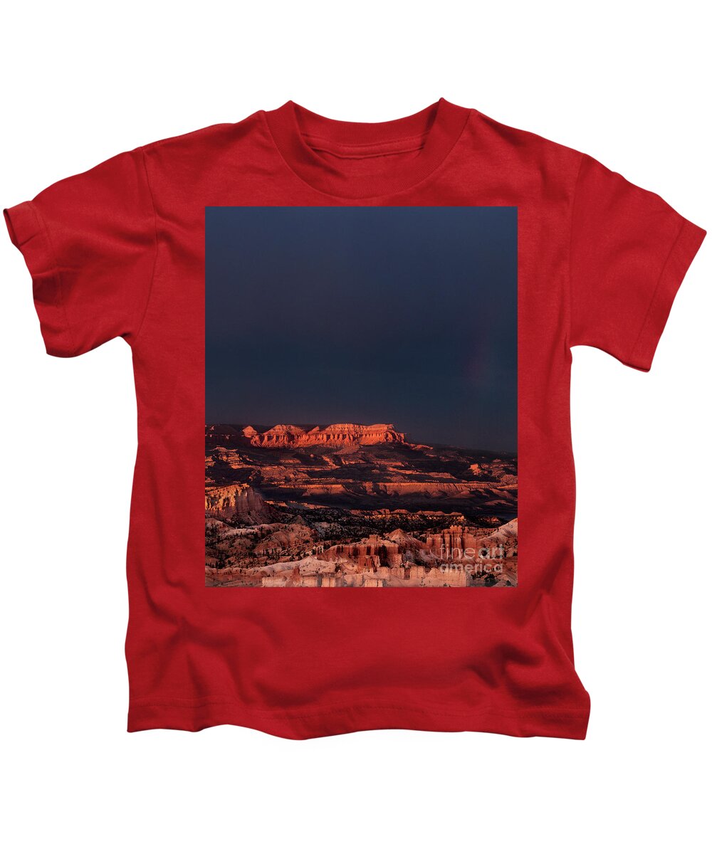 Dave Welling Kids T-Shirt featuring the photograph Monsoon Storm Bryce Canyon National Park by Dave Welling