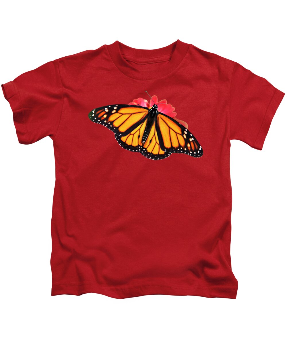 Monarch Butterfly Kids T-Shirt featuring the photograph Orange Drift Monarch Butterfly by Christina Rollo