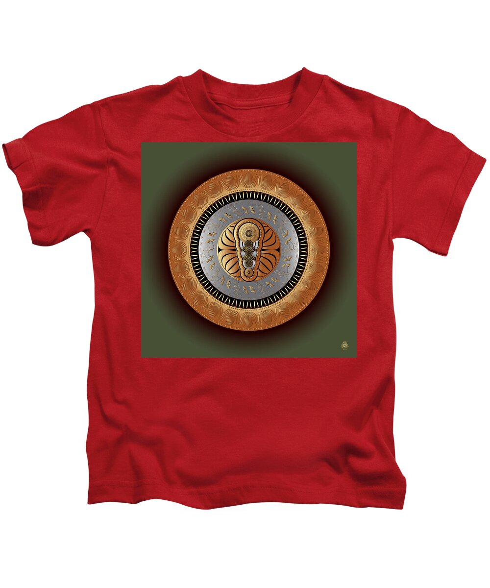 Mandala Graphic Design Kids T-Shirt featuring the digital art Ornativo Vero Circulus No 4225 by Alan Bennington