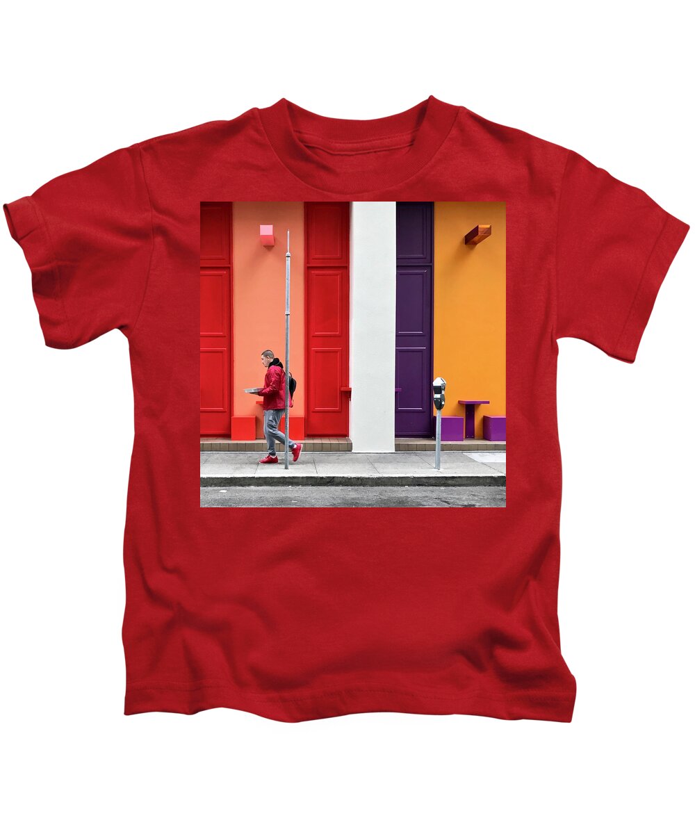  Kids T-Shirt featuring the photograph Pizza Delivery by Julie Gebhardt
