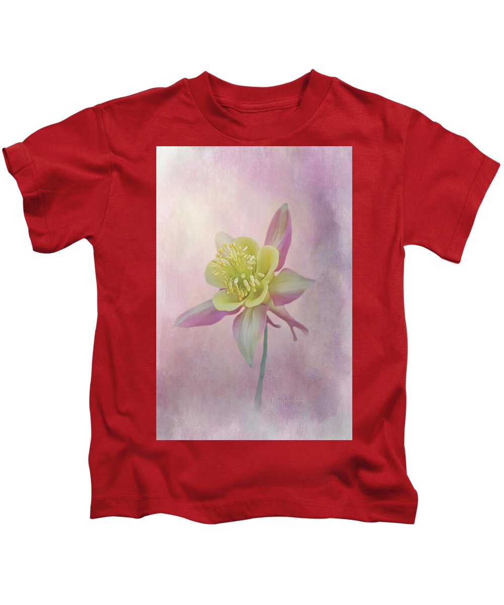 Flower Kids T-Shirt featuring the photograph Quintessential Columbine - Vertical Portrait by Patti Deters
