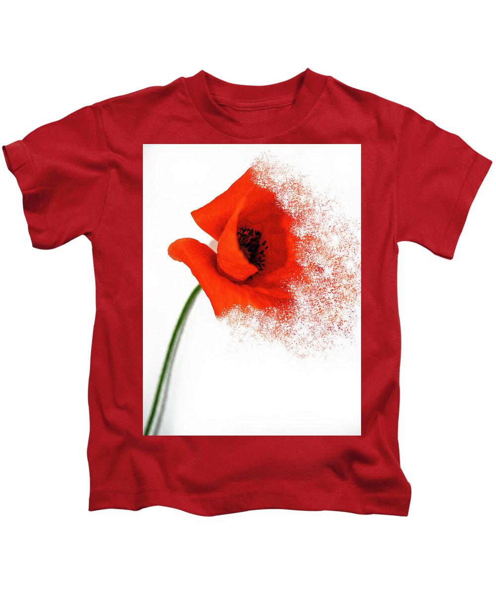 Poppy Kids T-Shirt featuring the photograph Red Poppy by Al Fio Bonina