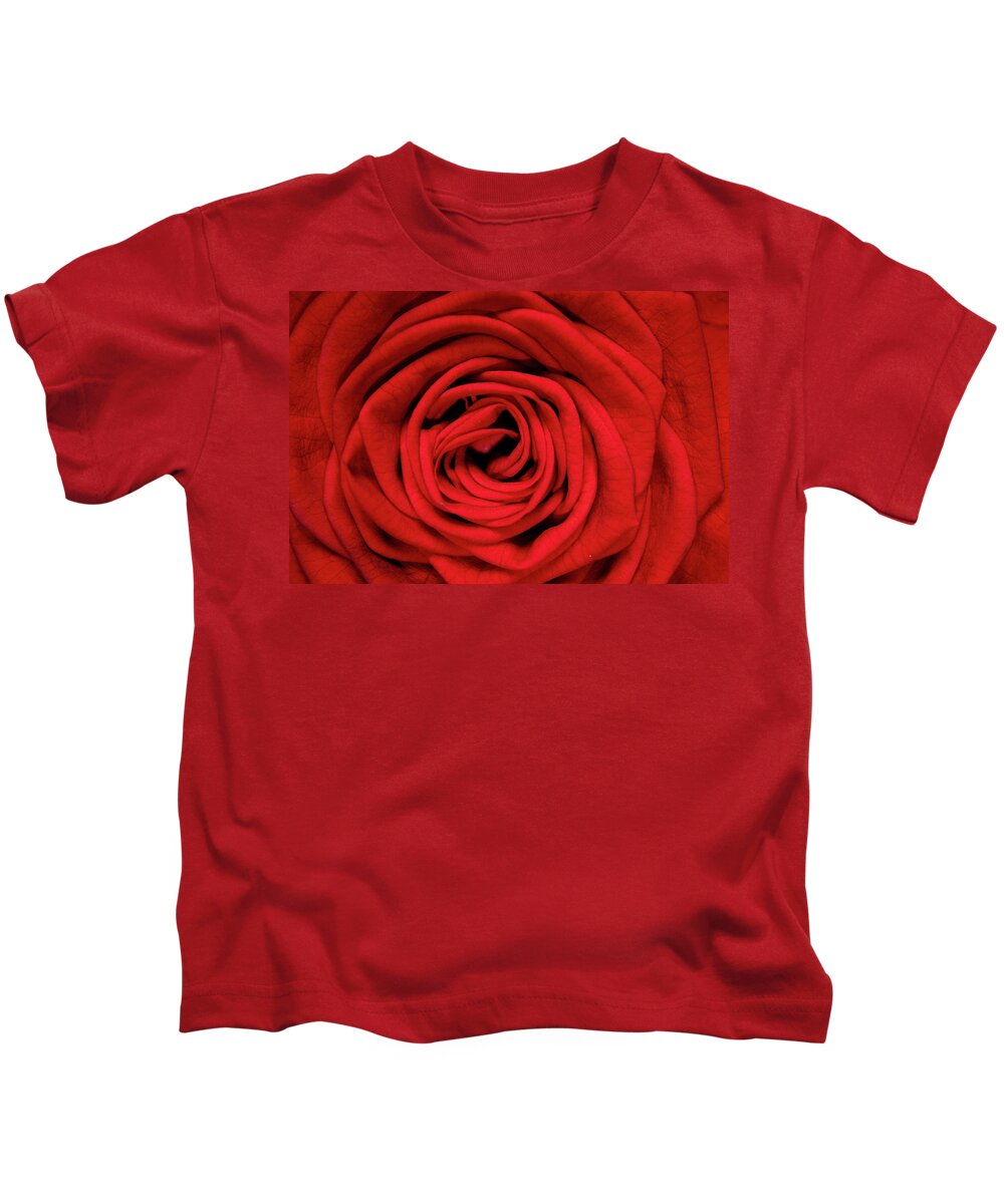 Red Kids T-Shirt featuring the photograph Red Rose by MPhotographer