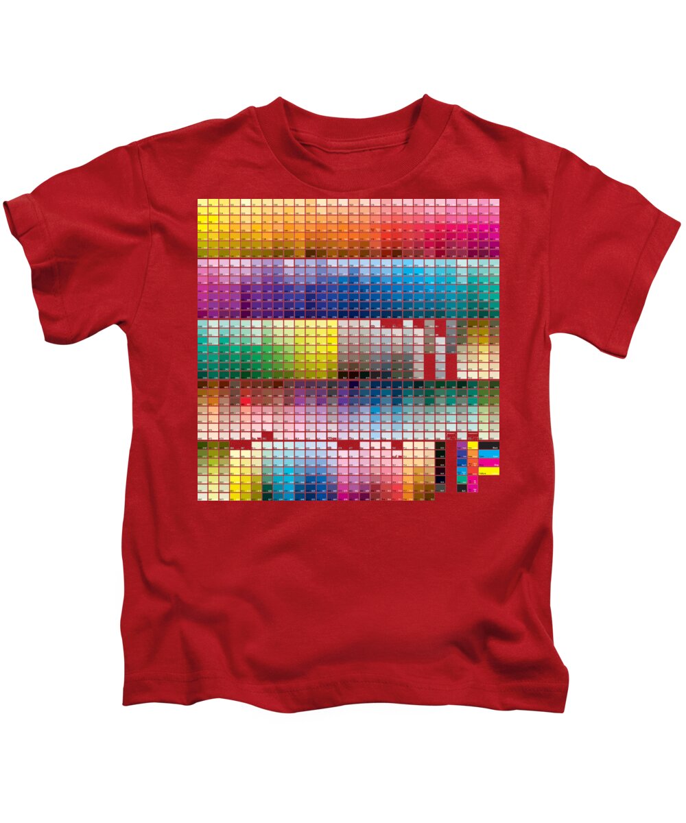T Shirt Kids T-Shirt featuring the painting Rubino T-Shirt Tee Tees T Shirt Pantone Color Chart Design Art Artist by Tony Rubino