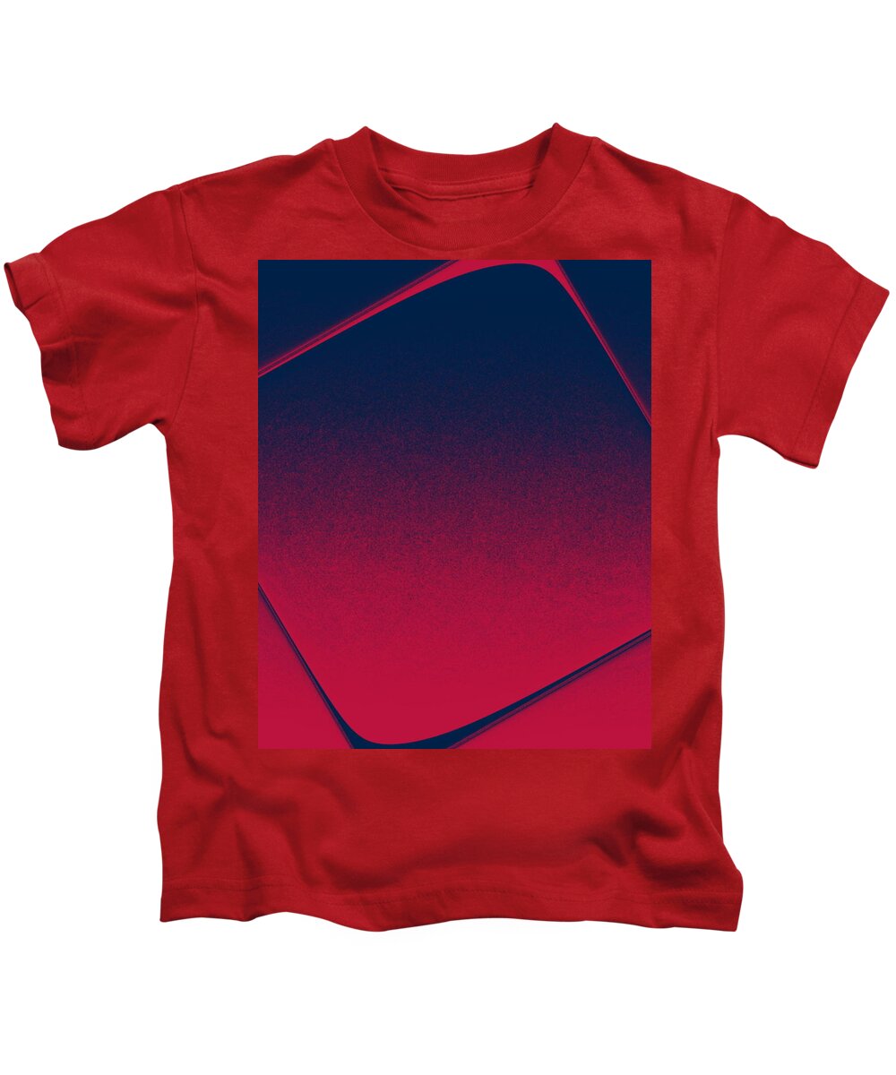 Red Kids T-Shirt featuring the digital art Shaded Darkness by Designs By L