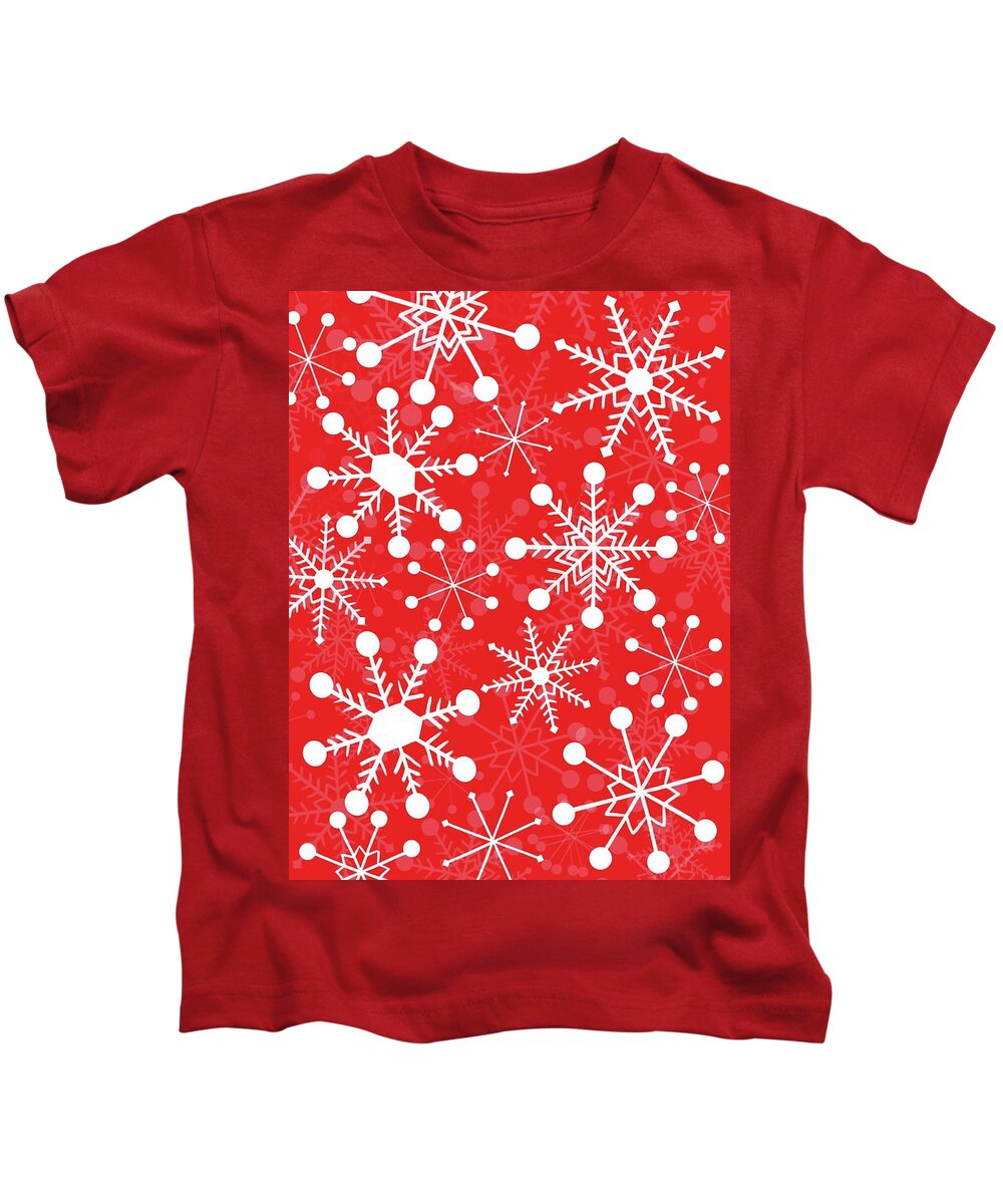 Snow Kids T-Shirt featuring the digital art Christmas Snowflakes by Bnte Creations