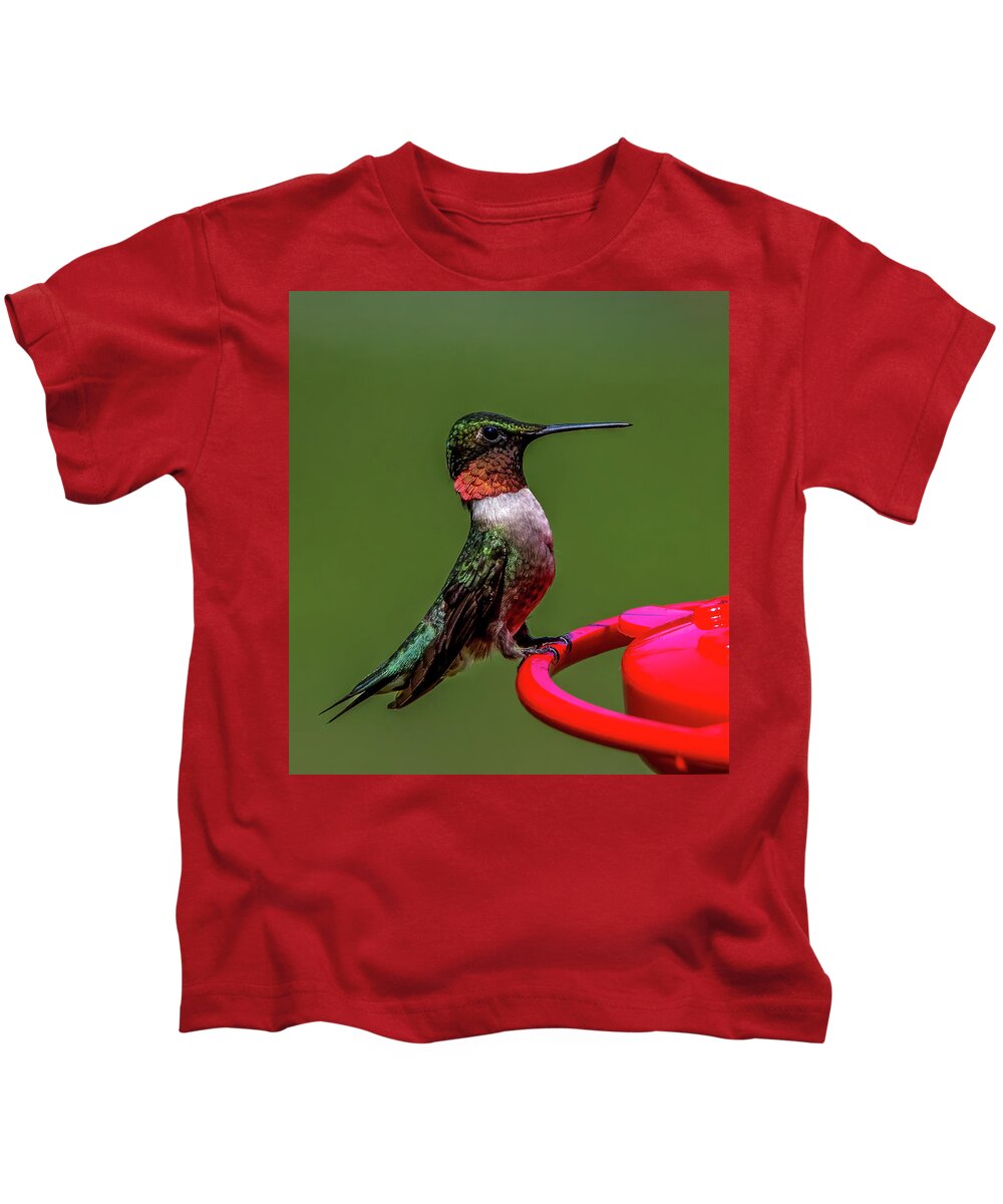 Animal Kids T-Shirt featuring the photograph Time to Eat by Brian Shoemaker