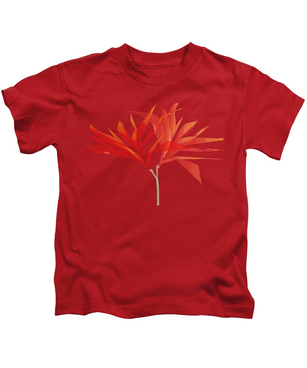 Flowers Kids T-Shirt featuring the digital art Twin Blossom by Asok Mukhopadhyay