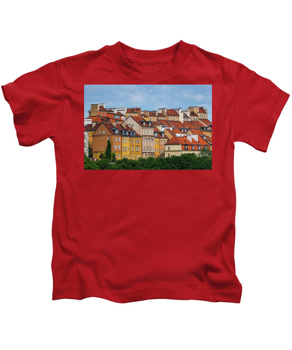 Warsaw Kids T-Shirt featuring the photograph Warsaw Old Town Tenement Houses by Artur Bogacki