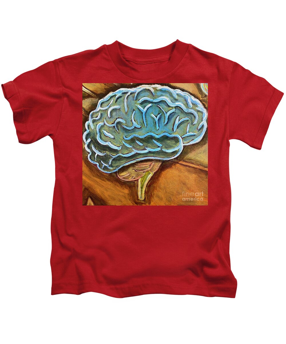 Brain Kids T-Shirt featuring the painting Your Door to Everything by Sylvia Becker-Hill