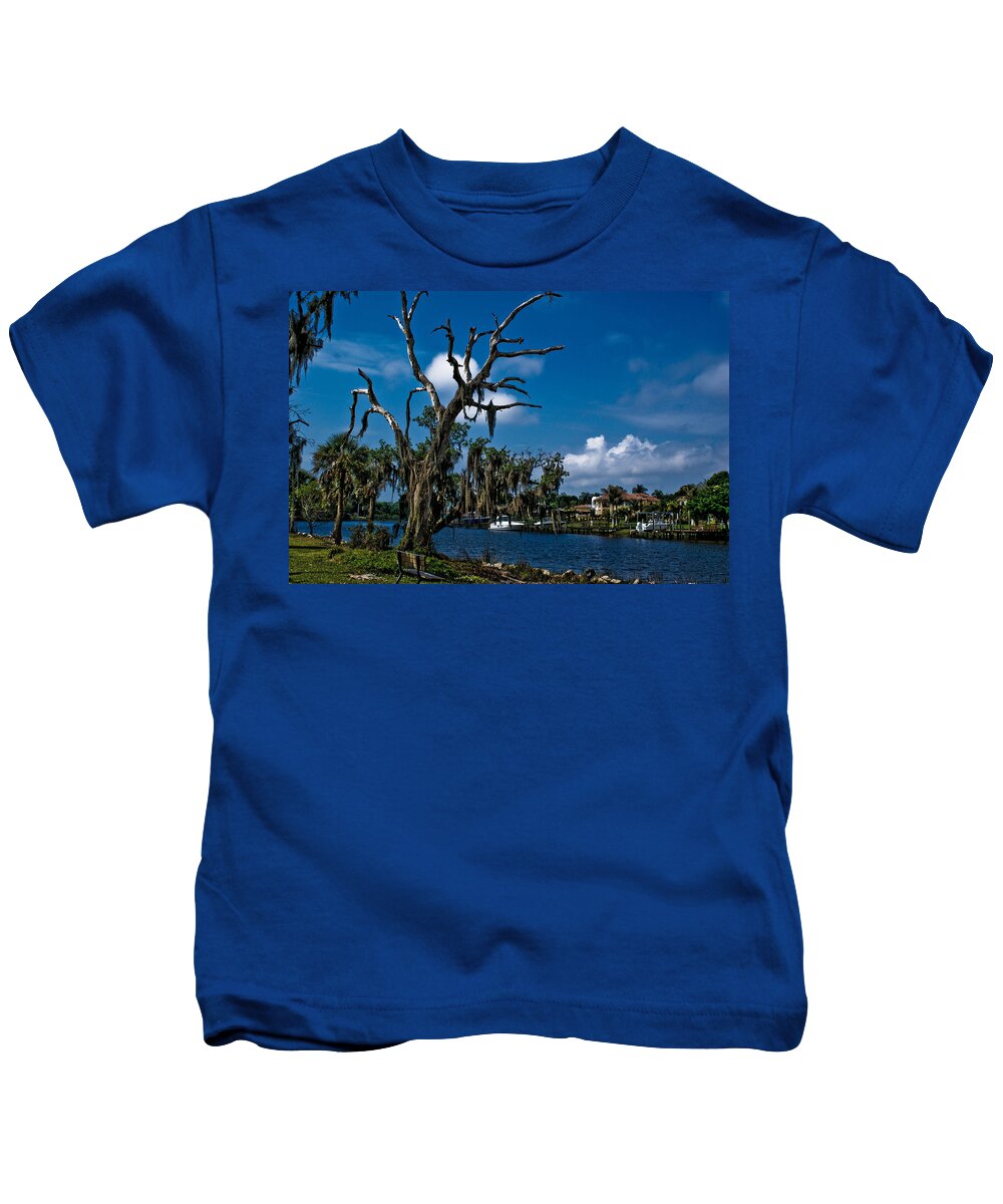 Landscape Kids T-Shirt featuring the photograph By the River #1 by Chauncy Holmes