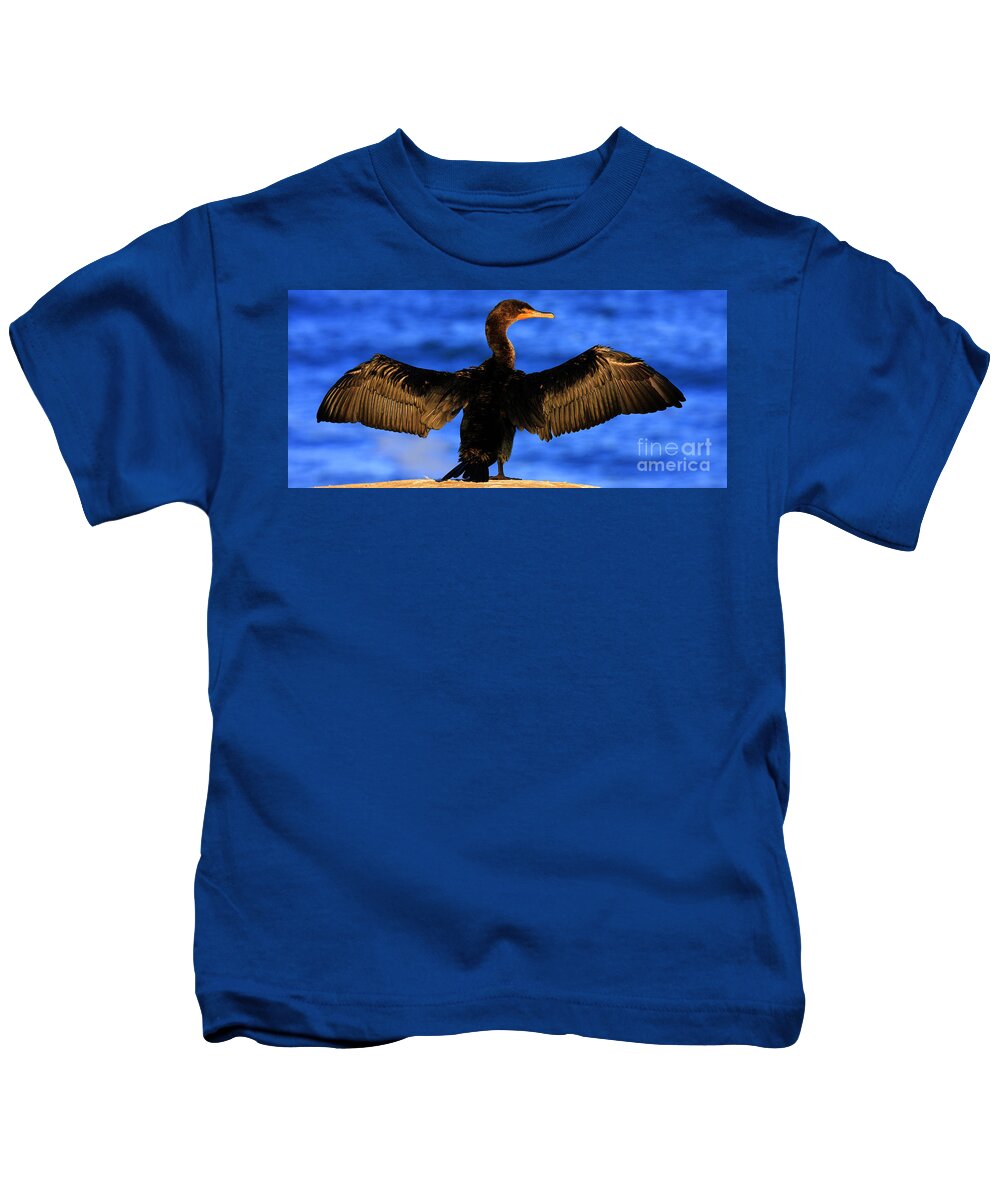 Landscapes Kids T-Shirt featuring the photograph Morning Blue by John F Tsumas