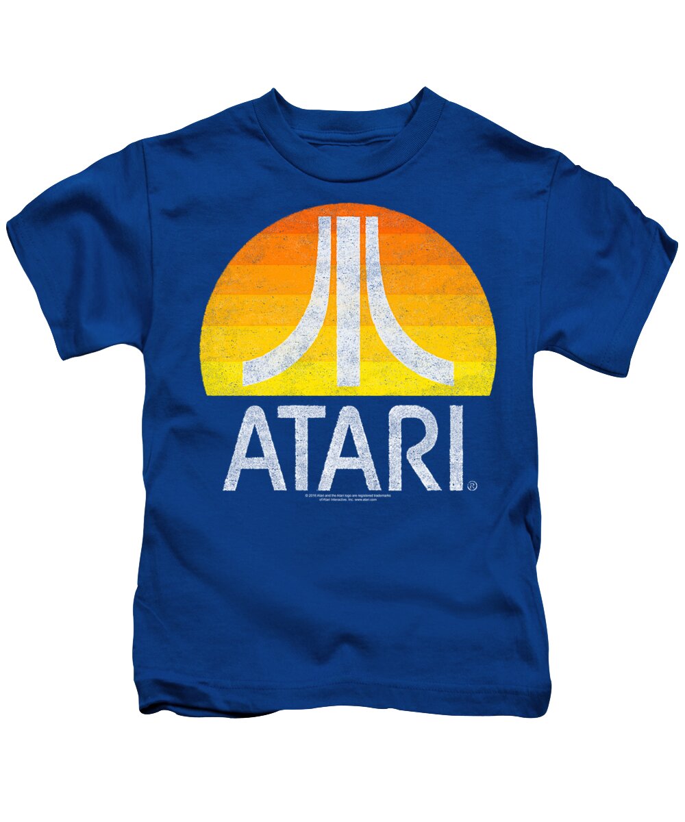 Logo Kids T-Shirt featuring the photograph Atari - Sunrise Eroded by Brand A