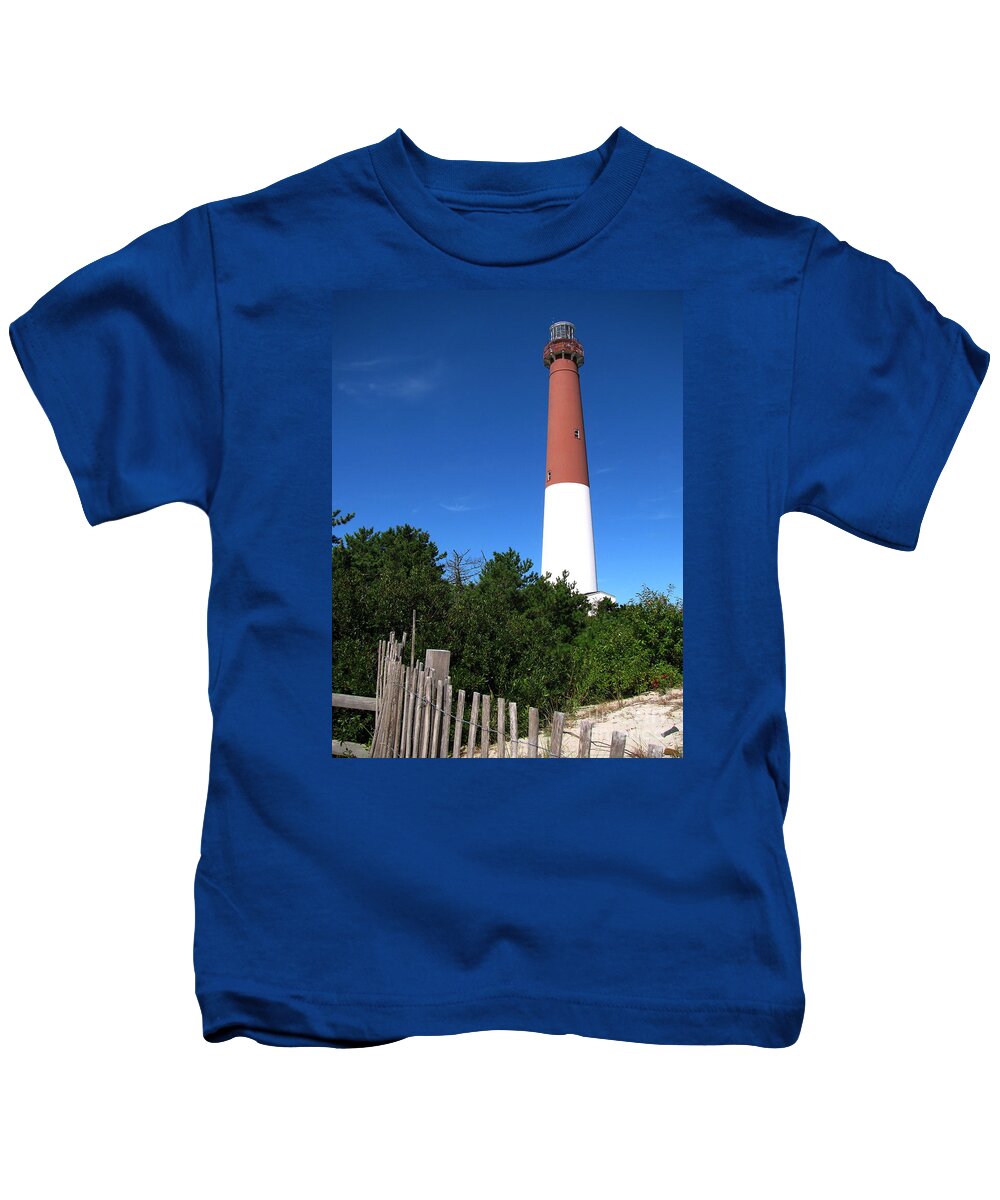 Lighthouse Kids T-Shirt featuring the photograph Barnegat Lighthouse by Colleen Kammerer