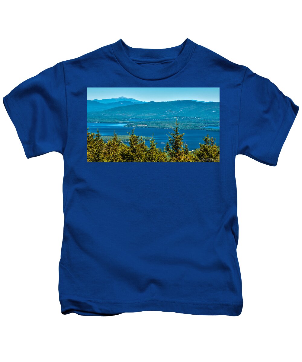 Belknap Mountains Kids T-Shirt featuring the photograph Belknap Mountain Fire Tower View by Brenda Jacobs