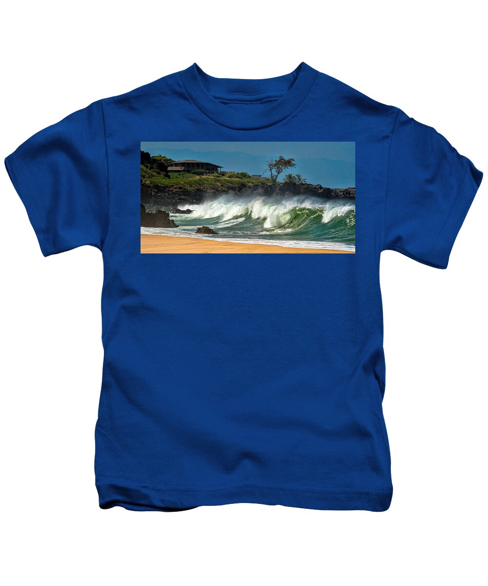 Hawaii Kids T-Shirt featuring the photograph Big Swell by Dan McManus