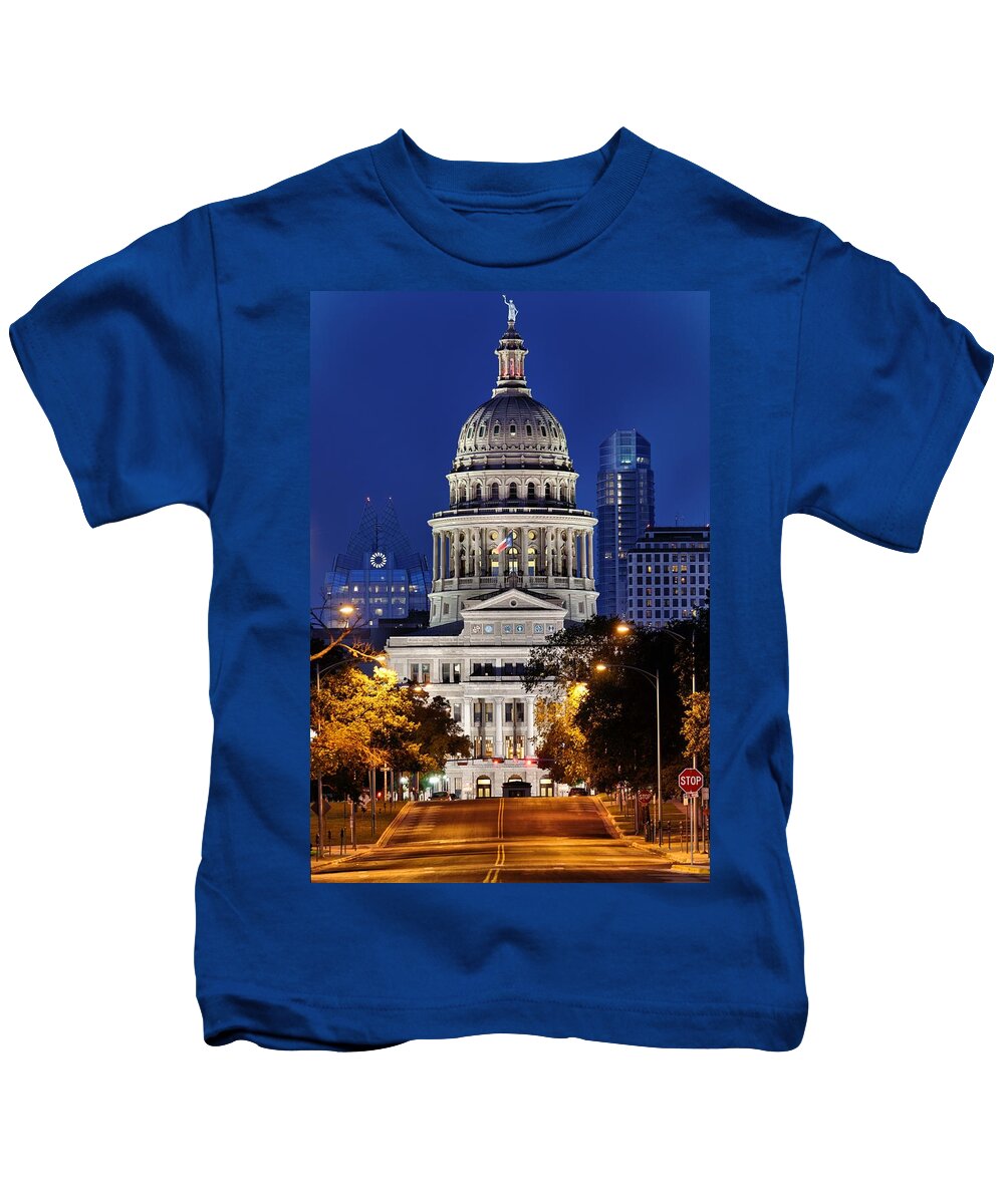 Texas Capitol Kids T-Shirt featuring the photograph Capitol of Texas by Silvio Ligutti