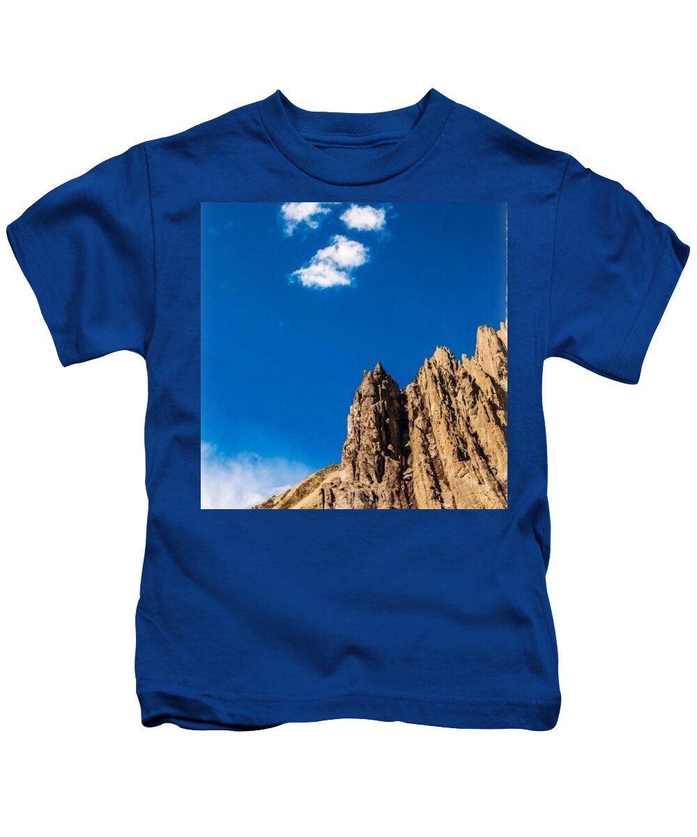 Mountains Kids T-Shirt featuring the photograph Clouds Above by Aleck Cartwright