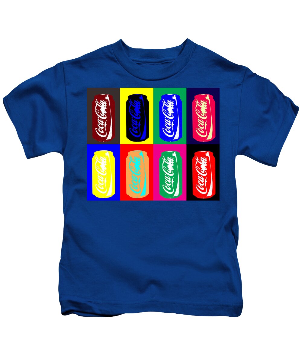 Coke Kids T-Shirt featuring the digital art Empty Coke Cans by Saad Hasnain