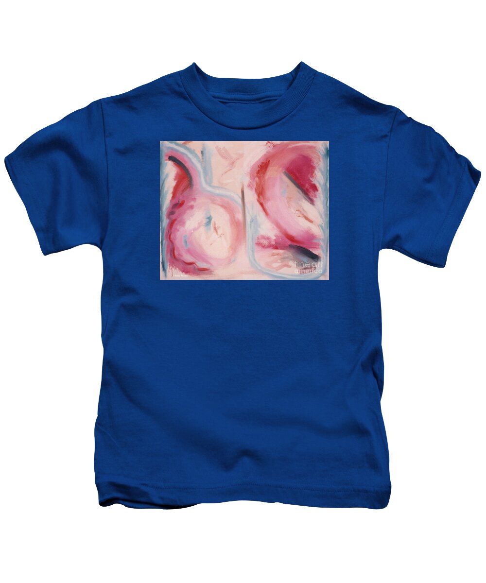 Crossing The Line Kids T-Shirt featuring the painting Crossing the Line by Karen Francis
