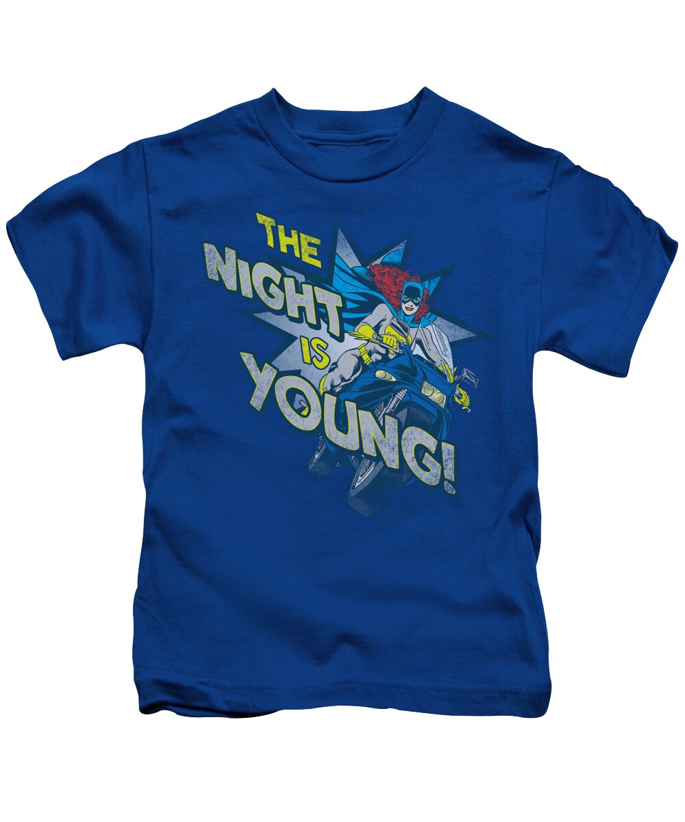 Dc Comics Kids T-Shirt featuring the digital art Dc - The Night Is Young by Brand A