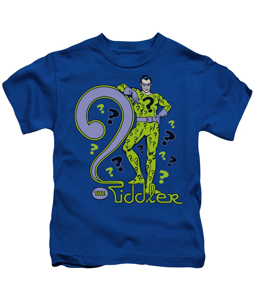 Dc Comics Kids T-Shirt featuring the digital art Dc - The Riddler by Brand A
