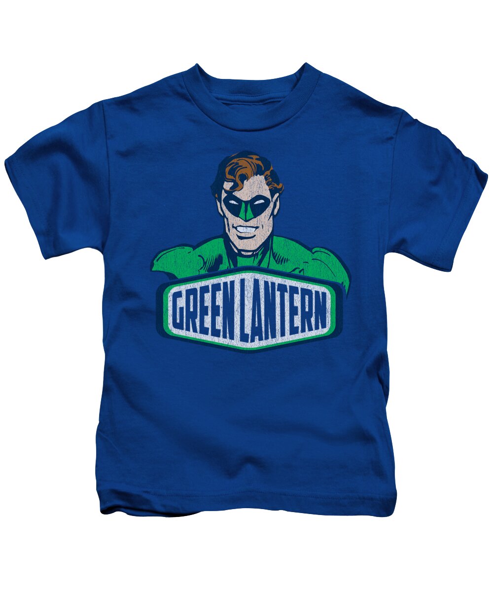 Dc Comics Kids T-Shirt featuring the digital art Dco - Green Lantern Sign by Brand A