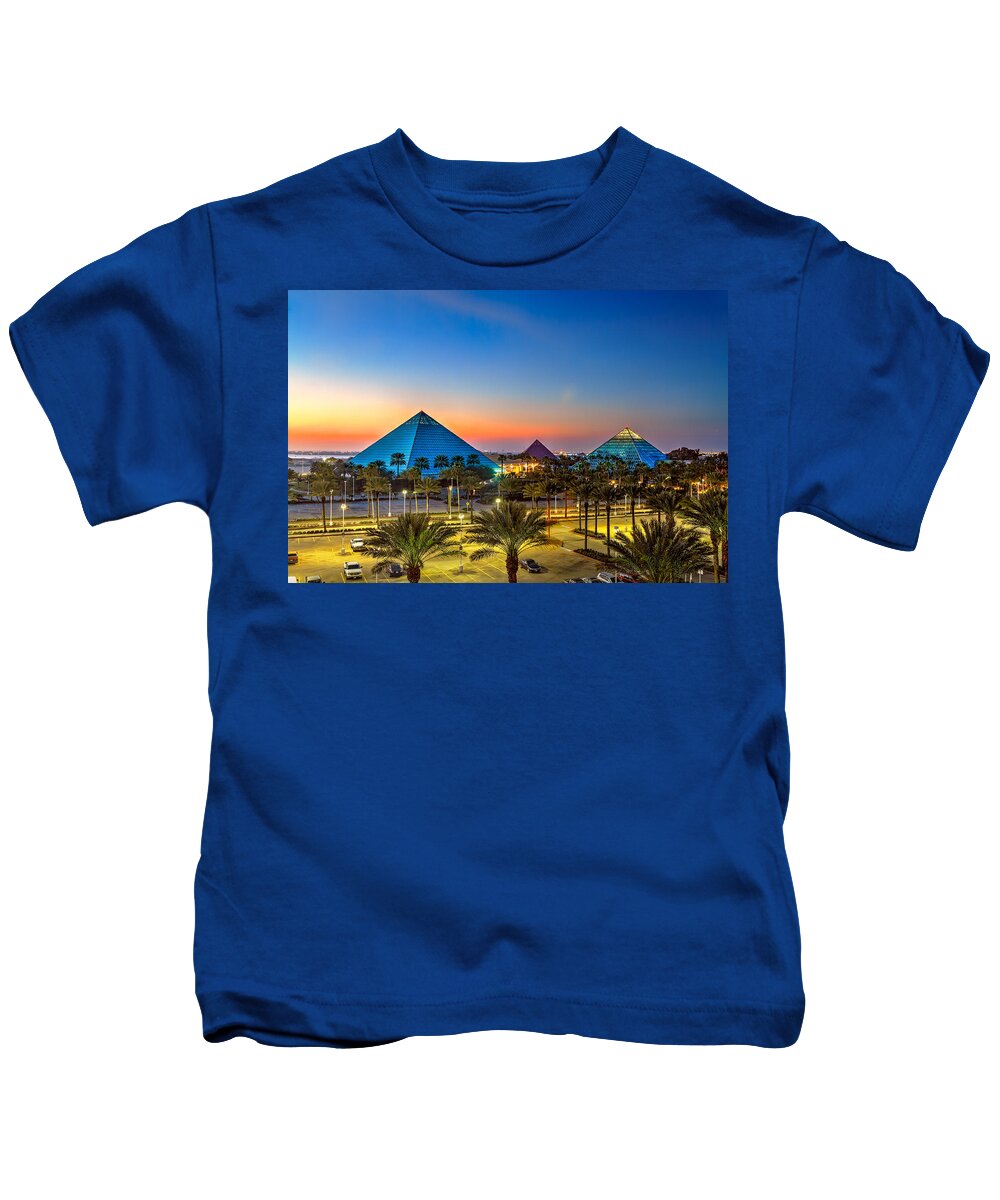 Tim Stanley Kids T-Shirt featuring the photograph Evening Pyramids by Tim Stanley
