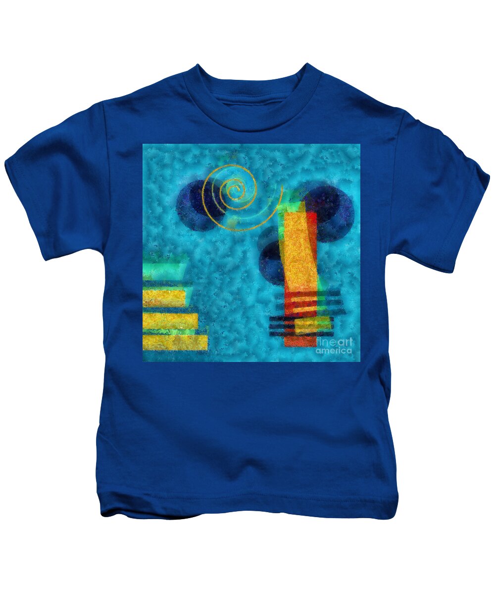 Forms Kids T-Shirt featuring the digital art Formes 02b by Variance Collections