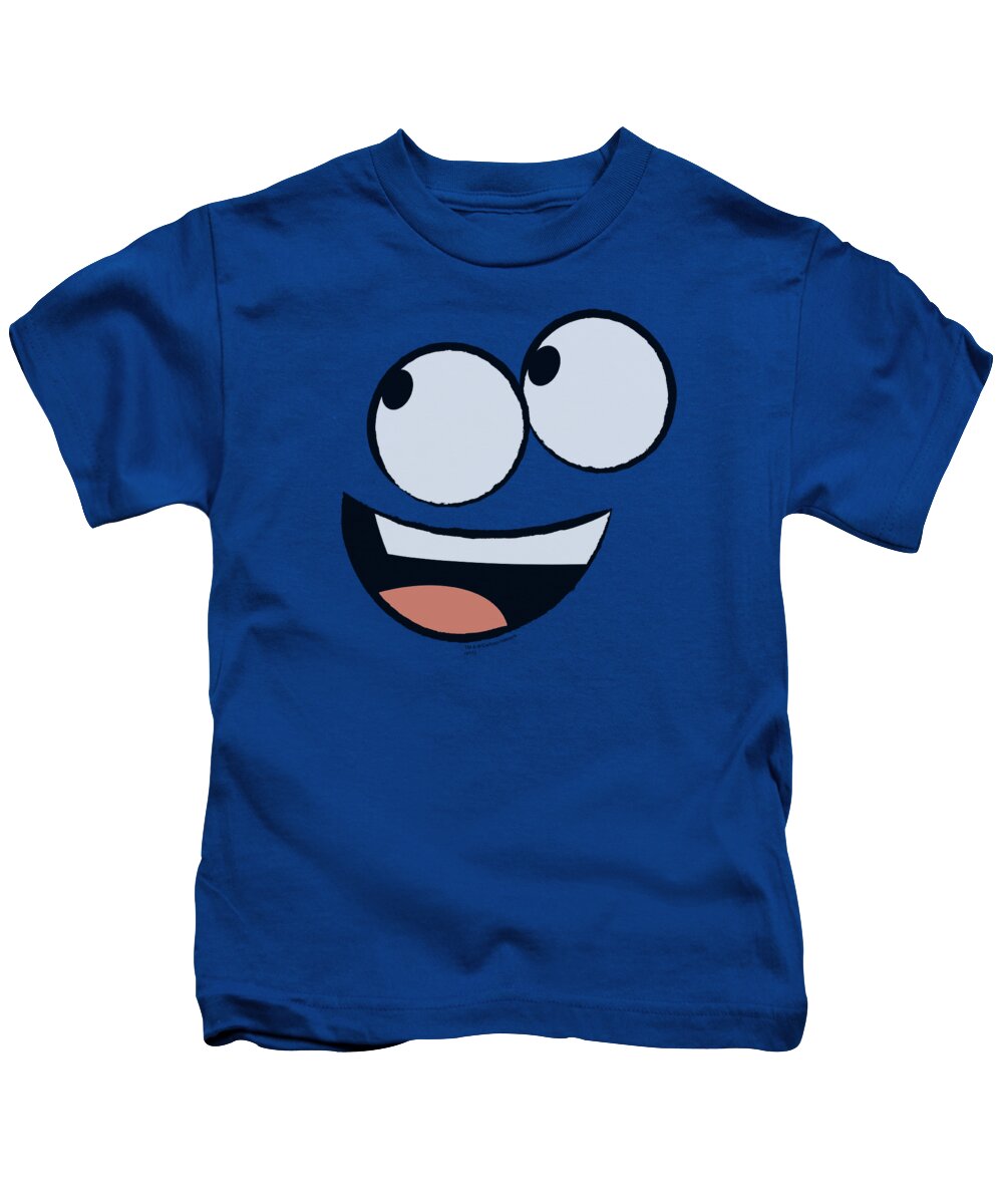 Foster's Home For Imaginary Friends Kids T-Shirt featuring the digital art Foster's - Blue Face by Brand A