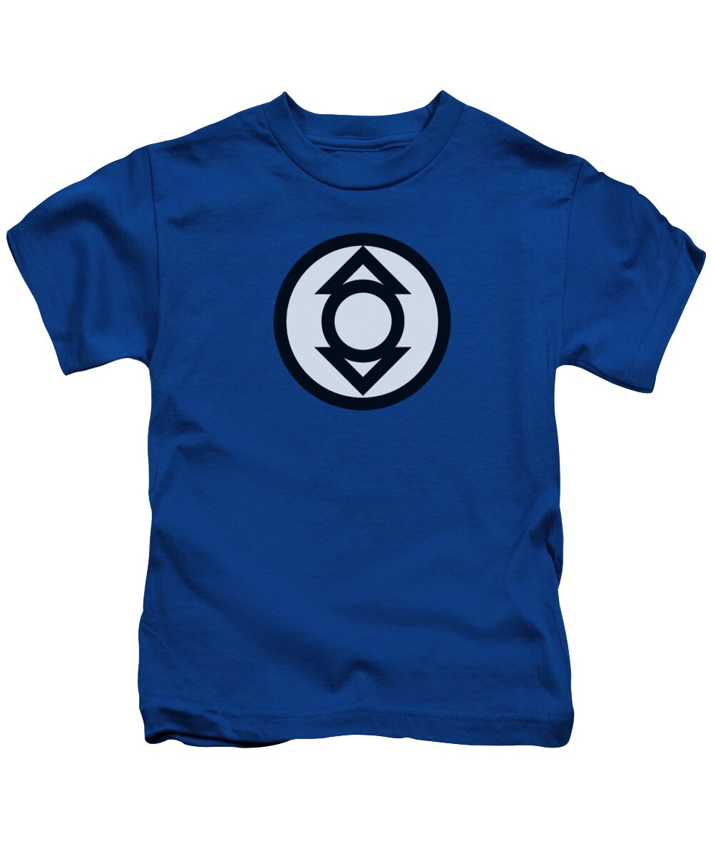Green Lantern Kids T-Shirt featuring the digital art Green Lantern - Indigo Tribe by Brand A