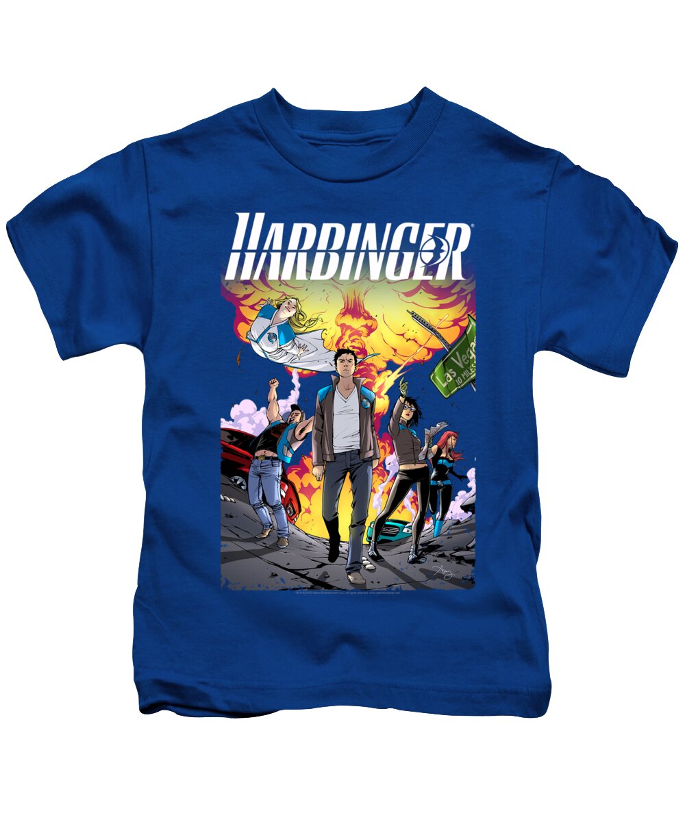  Kids T-Shirt featuring the digital art Harbinger - Foot Forward by Brand A