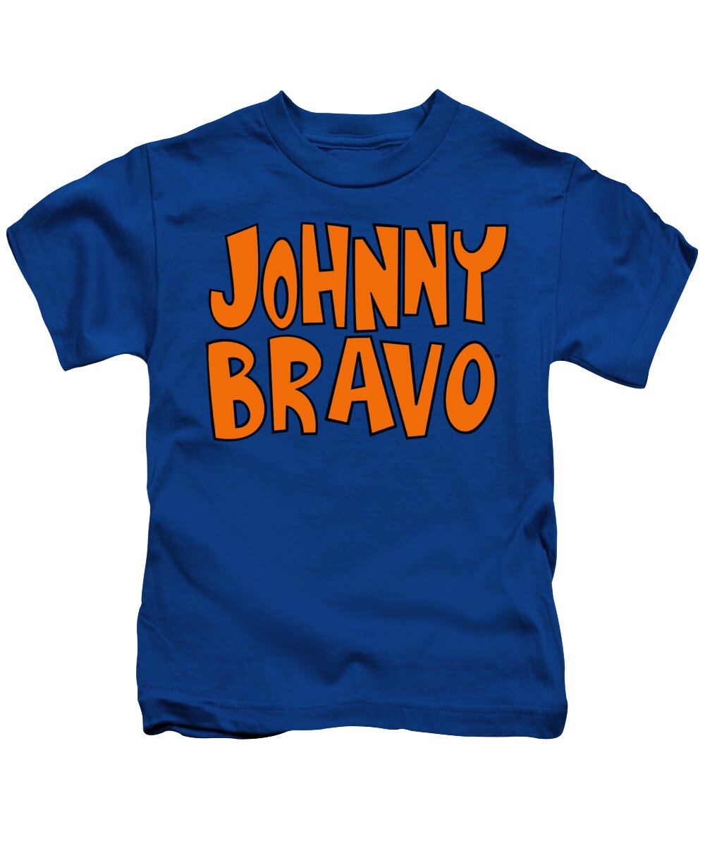  Kids T-Shirt featuring the digital art Johnny Bravo - Jb Logo by Brand A