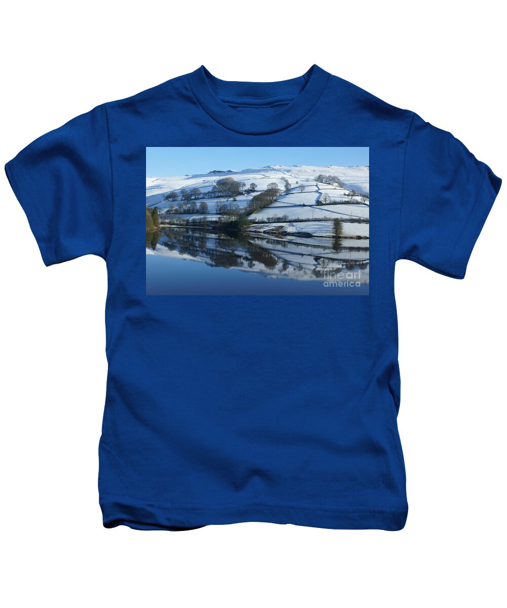 Winter Kids T-Shirt featuring the photograph Ladybower Reflections by David Birchall