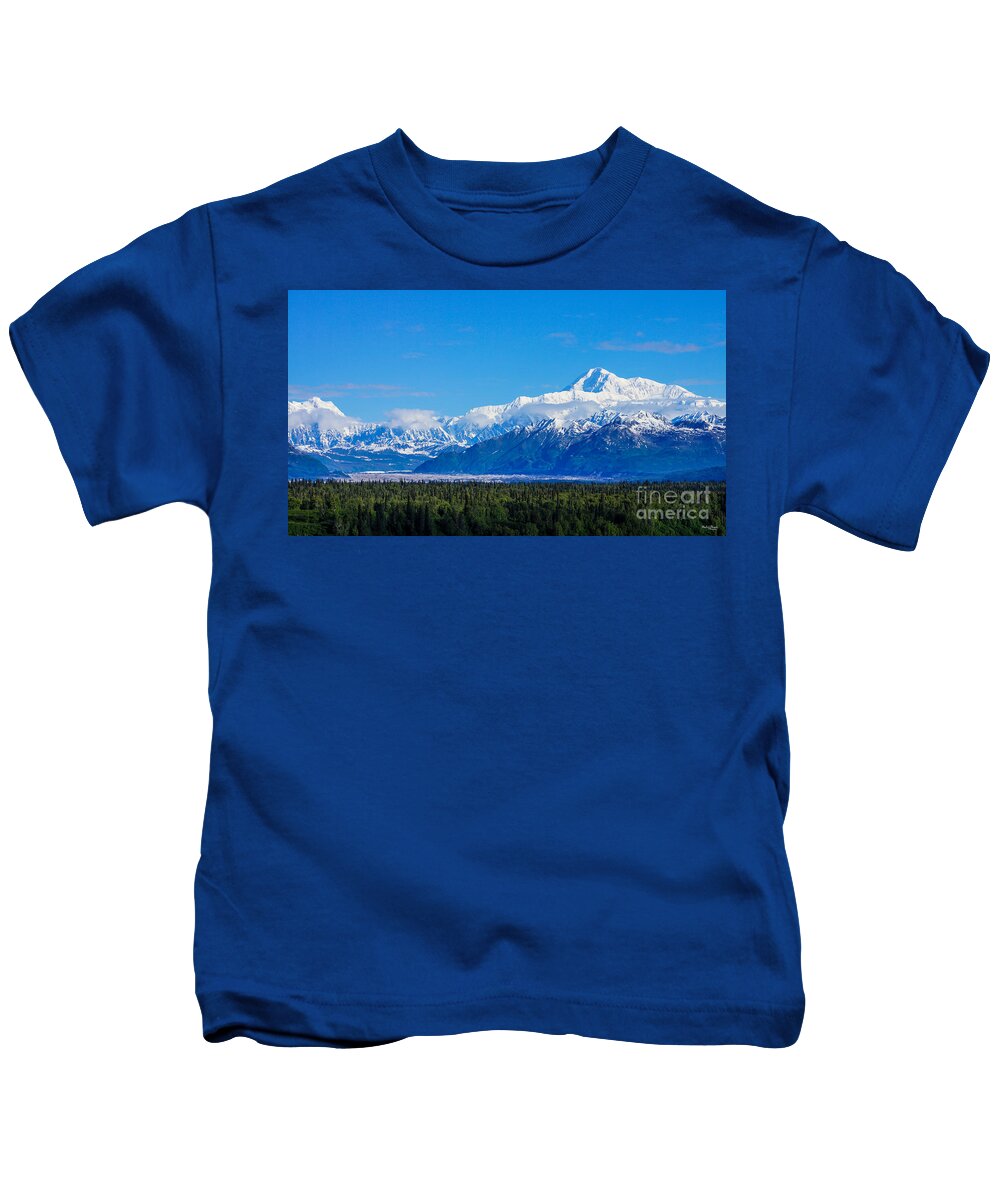Alaska Kids T-Shirt featuring the photograph Majestic Mt McKinley by Jennifer White