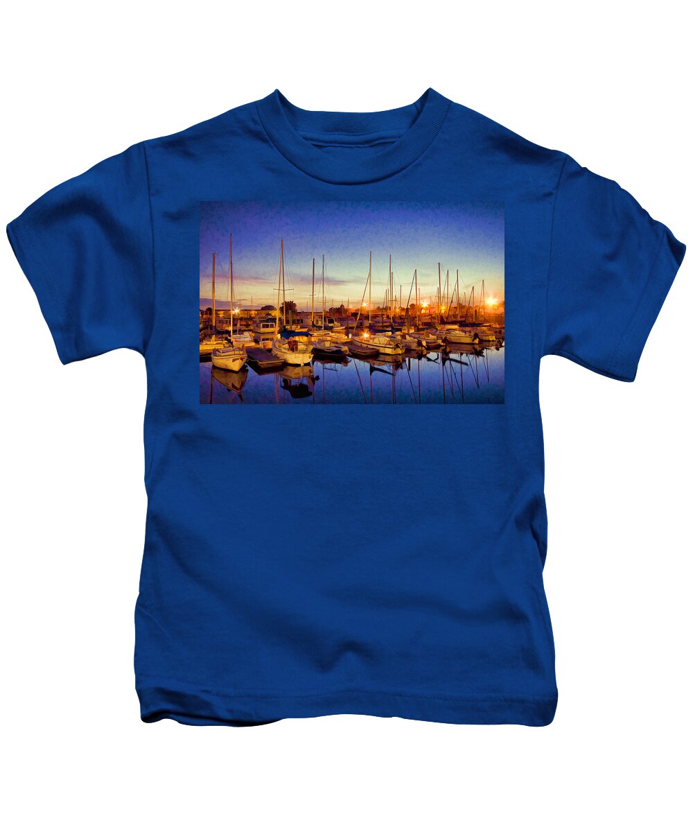 Sanford Kids T-Shirt featuring the photograph Marina Sunrise by Stefan Mazzola