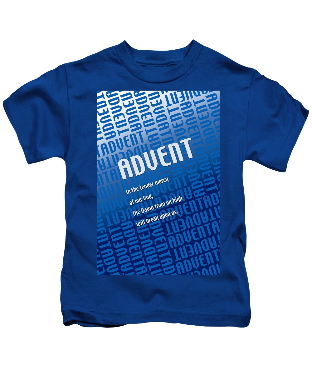 Advent Kids T-Shirt featuring the digital art New Dawn by Chuck Mountain