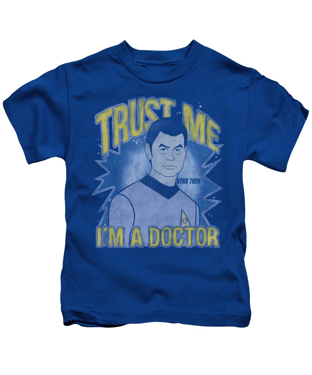 Star Trek Kids T-Shirt featuring the digital art Star Trek - Doctor by Brand A