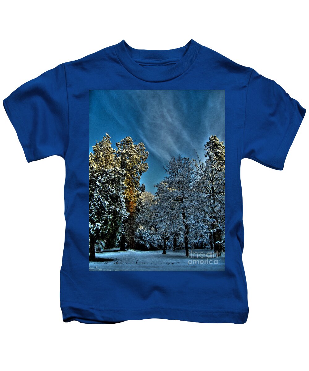 Winter Kids T-Shirt featuring the photograph Sunny Winter Day by Nina Ficur Feenan