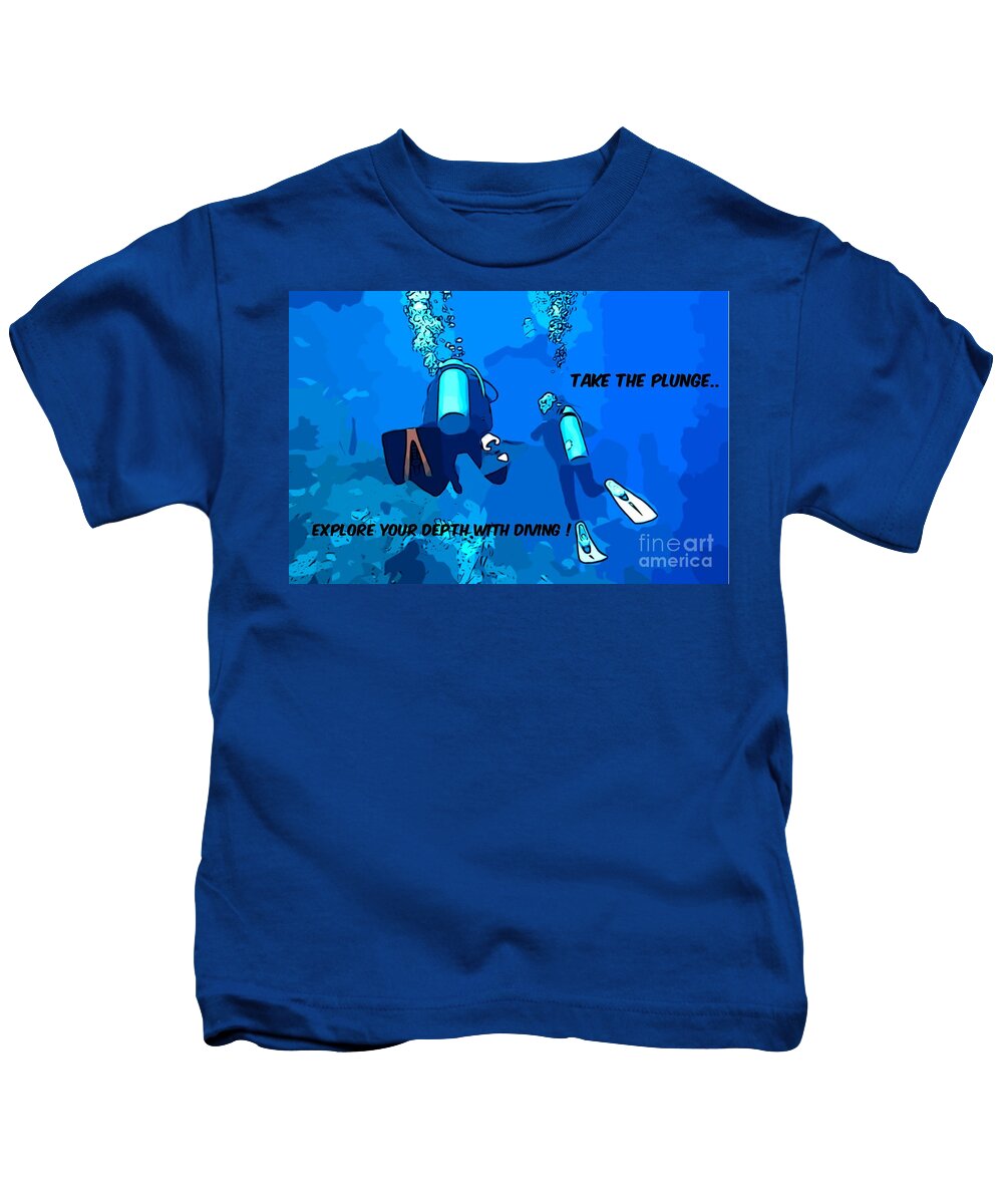 Scuba Diving Kids T-Shirt featuring the photograph Take the Plunge by John Malone