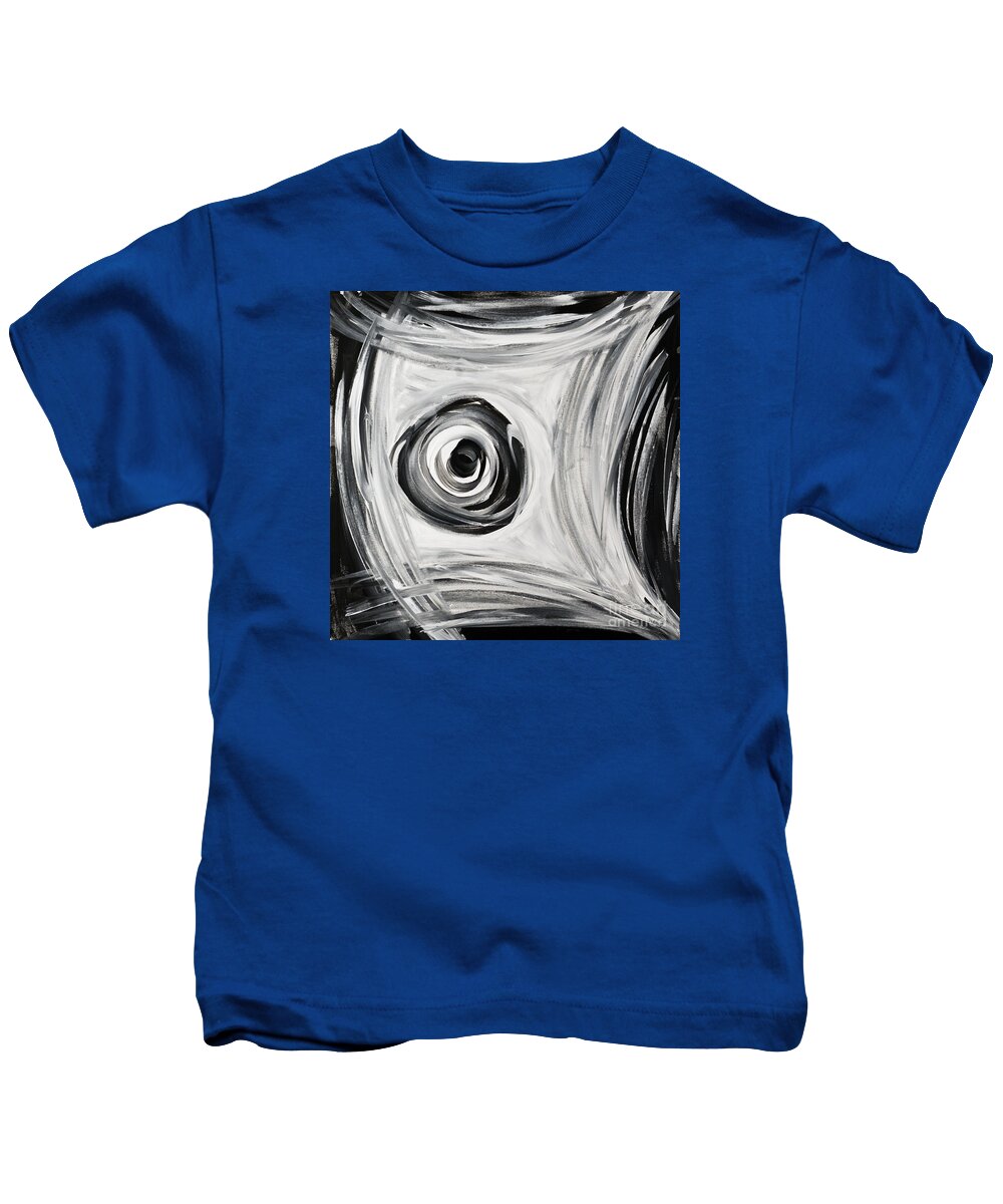 Circle Kids T-Shirt featuring the painting When I Get to the Bottom by Rebecca Weeks