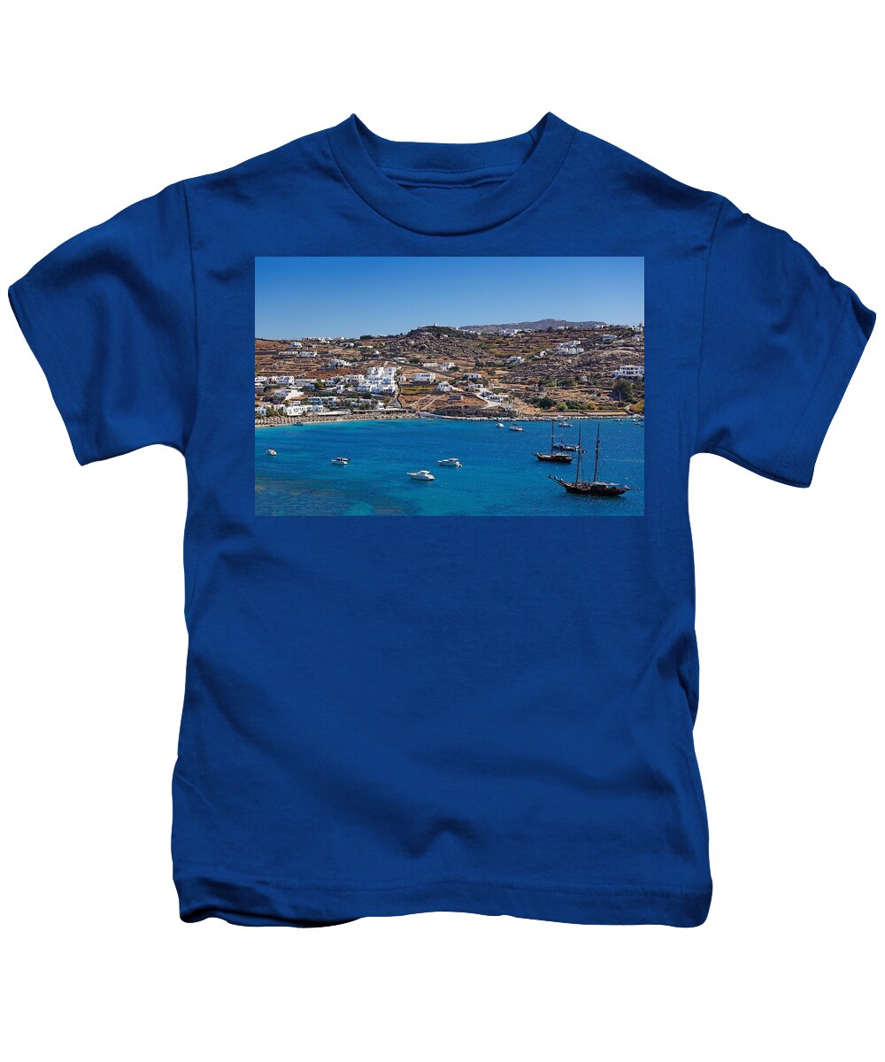 Aegean Kids T-Shirt featuring the photograph Mykonos - Greece #5 by Constantinos Iliopoulos