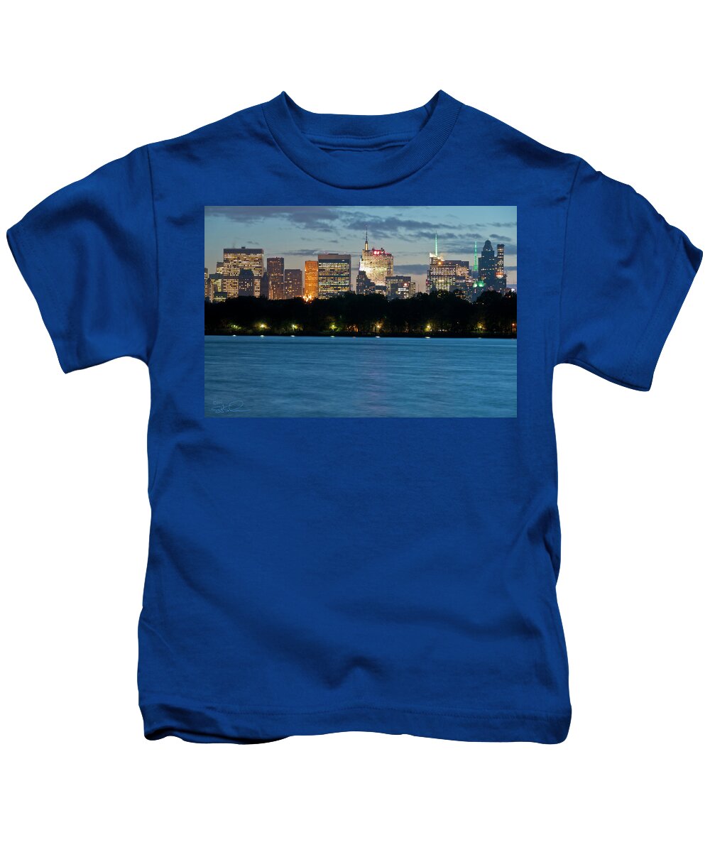 Nyc Kids T-Shirt featuring the photograph Great Pond Skyline by S Paul Sahm